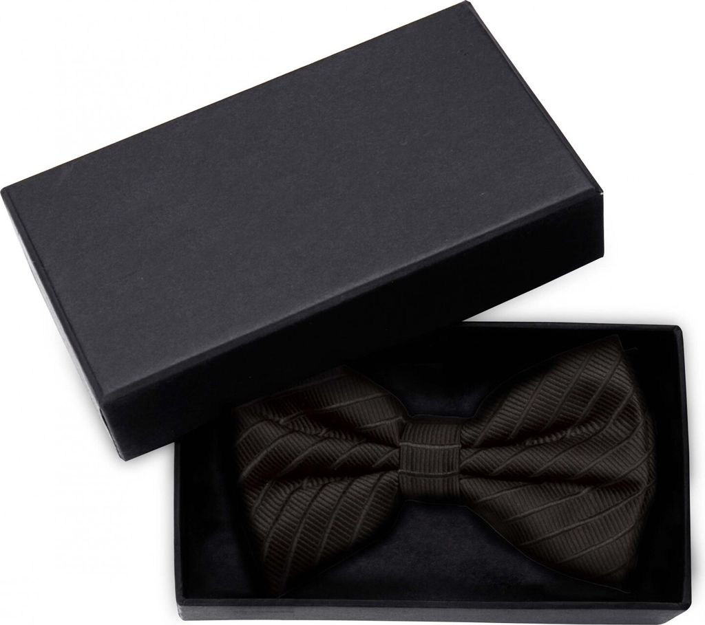 Fabio Farini - 1 Stück Schwarze Herren Fliegen - Männer Querbinder Vorgebunden Bowtie Streifen - Schwarz - Blackguard