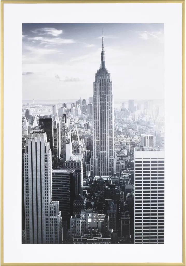 Offerta Cornice 50x70 Oro Manhattan Alluminio | Qualità Superiore