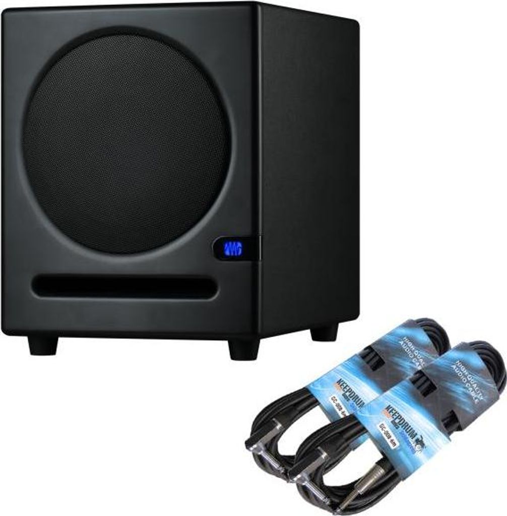 Presonus Subwoofer Eris Sub 8BT mit Bluetooth 8 Zoll mit 2x Klinkenkabel