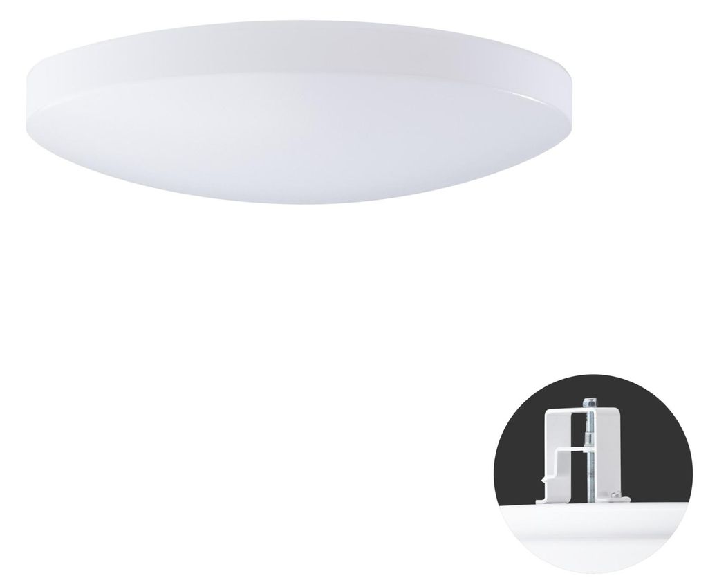 OSMONT SAG68182 SAGITA V1 Decken-/Wandleuchte aus Kunststoff, halb eingelassen, weiß, IP44, 3000 K, 19 W, LED, DALI