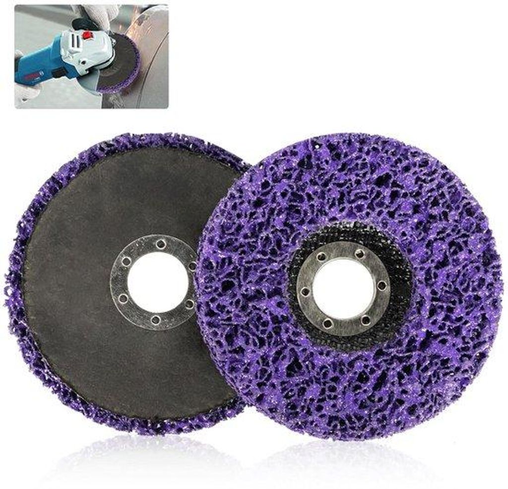 115mm CSD Abrasionscheibe 2 Stück - Reinigungsscheiben Set - Rostentfernung und Lassen - Für Oxidation und Lack