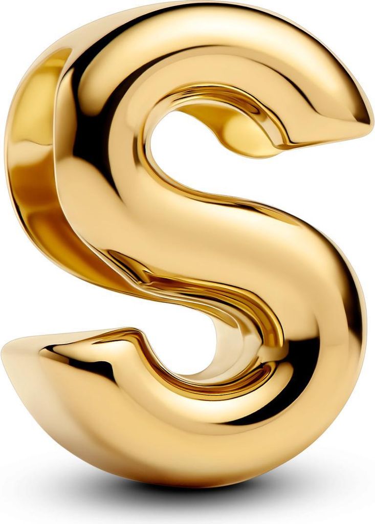 Pandora Charm Donna Lettera S Alfabeto Placcato oro 14k Immagine del prodotto 