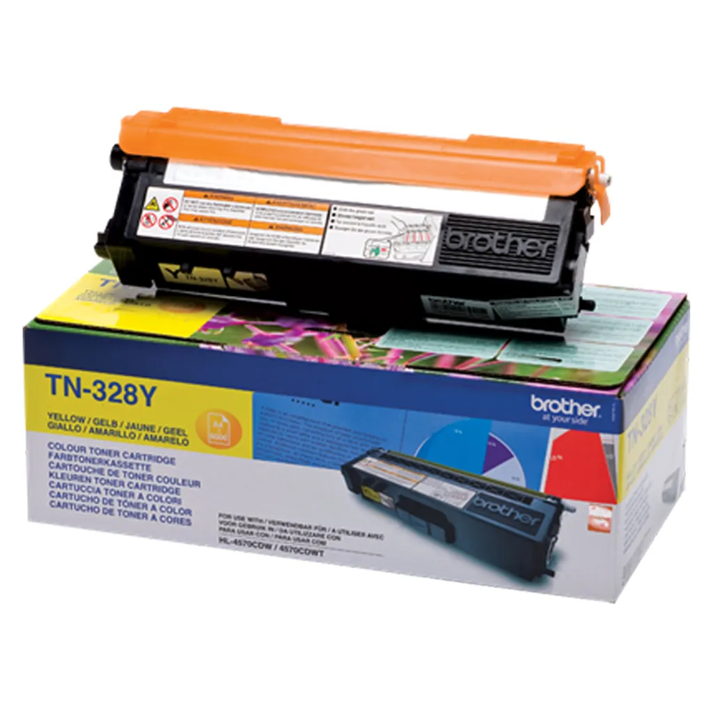 Toner Brother TN-328Y Jaune : Évitez les Traces et Imprimez Proprement