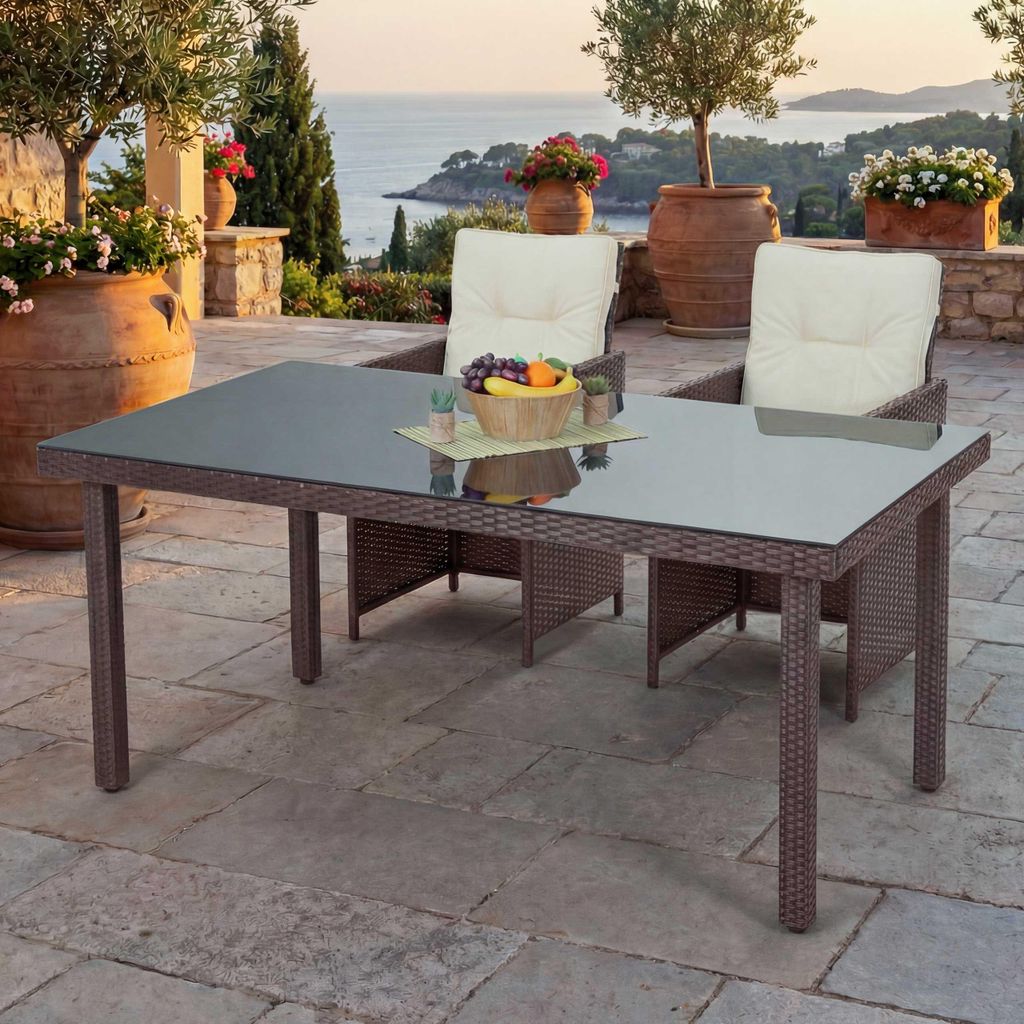 Poly-Rattan Gartentisch Cava, Esstisch Tisch mit Produktbild 