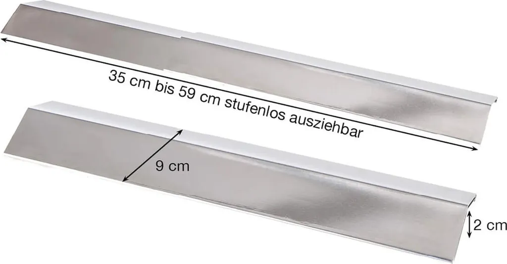 Diffusore Calore BBQ Acciaio Inox 35-59cm | Piastra Spargifiamma Stretta