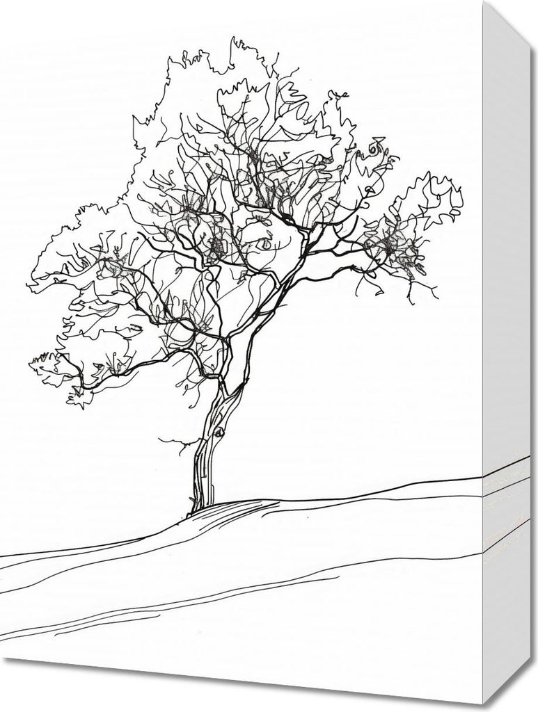 Bild 30x40cm Baum im Umriss