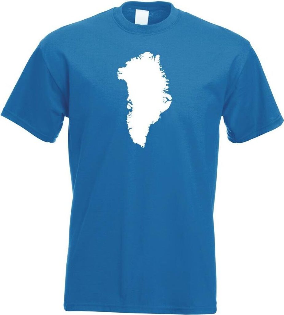 Kiwistar - T-Shirt - royal - Grönland - Nuuk Umriss Herren Funshirt Bedruckt Design Sprüche Spruch Motive - mit Motiv Bedruckt - Funshirt Design ...