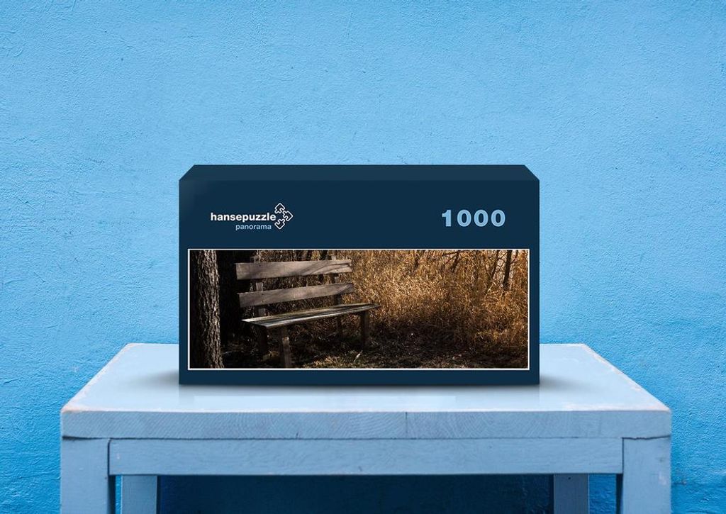 hansepuzzle 43494 - Sitzbank Puzzle, 1050 Teile, Natur, 60,0 x 46,0cm mit hochwertiger Aufbewahrung, Kartonbox und wiederverschließbarem Beutel
