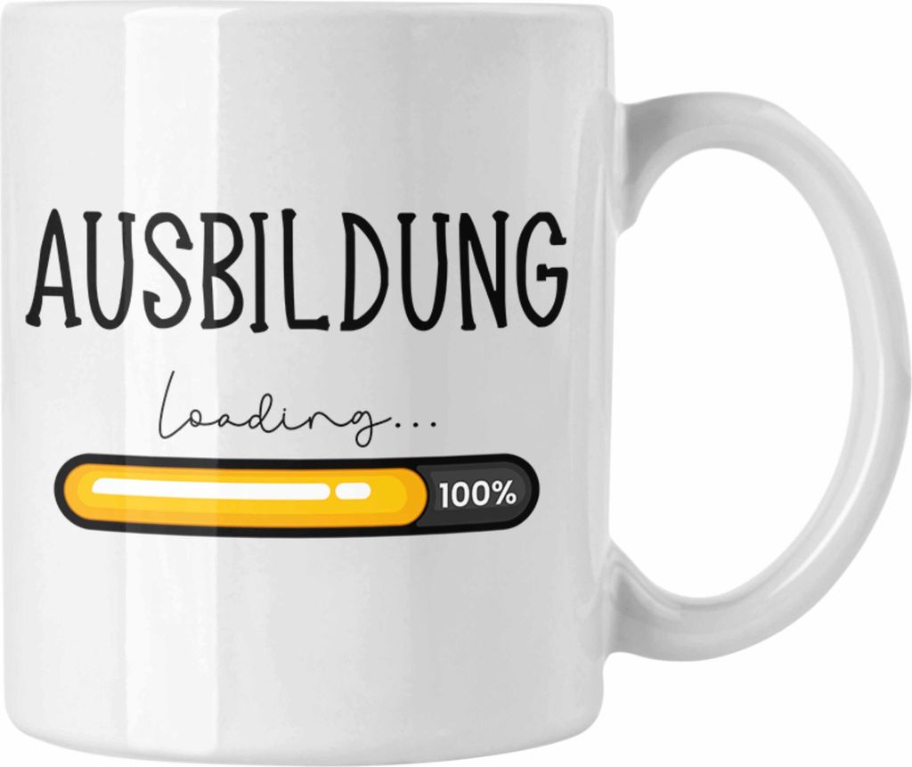 Trendation - Ausbildung Loading Bestanden Geschenk Tasse Geschenkidee Bestandene Prüfung Abschluss 2023 Lustiger Spruch (Weiß)