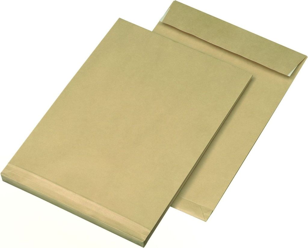 MAILmedia Faltenversandtasche B4 ohne Fenster natron braun Produktbild 