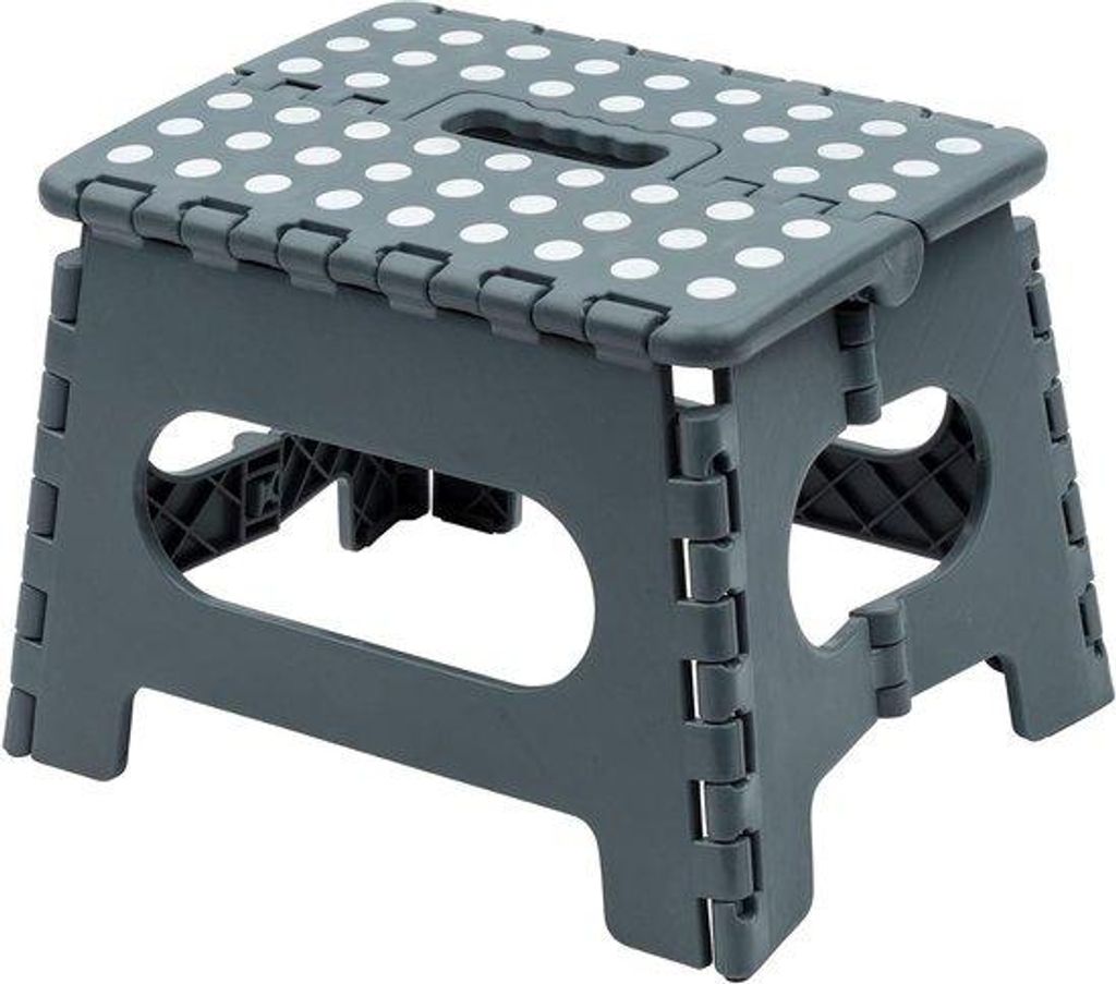 Klapbare Stufenleiter - Raumsparend - 1 Stück - Grau - 29x22x22 cm