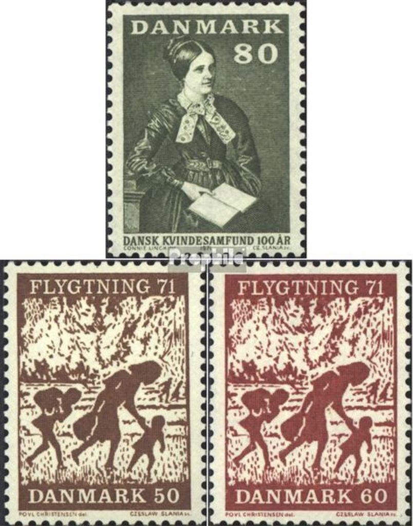 Briefmarken Dänemark 1971 Mi 507,508-509 (kompl.Ausg.) postfrisch Frauenrechtsorganisation