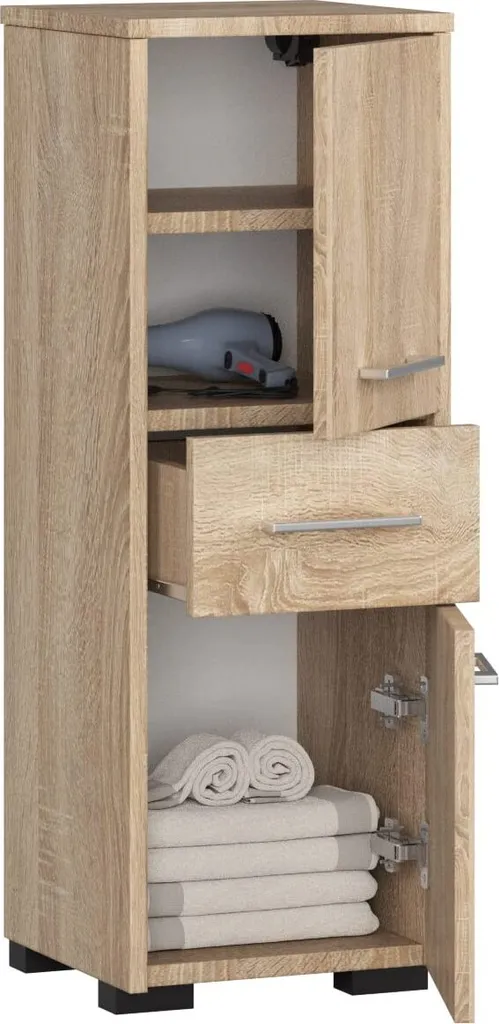 Mobile Bagno Economico Rovere Sonoma 30x85x30 | BDW VILE FARB