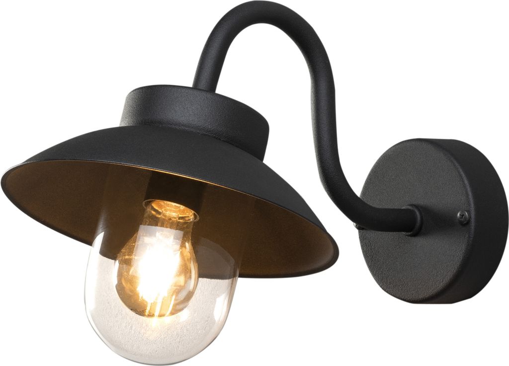Vega Mini Wandleuchte schwarz mit E27 Sockel