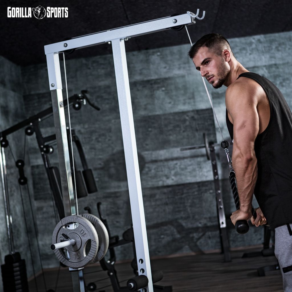 GORILLA SPORTS® Latzugstation - Verstellbar, 120x56x195cm, Produktbild 9