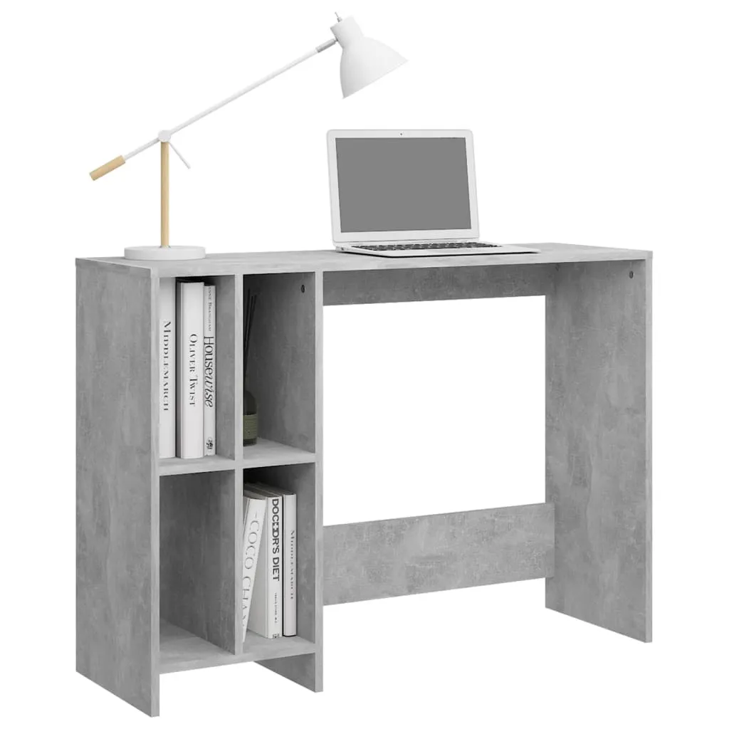 Scrivania Computer Grigio Cemento 103x35x75 cm - Mobile Ufficio Slim - 5