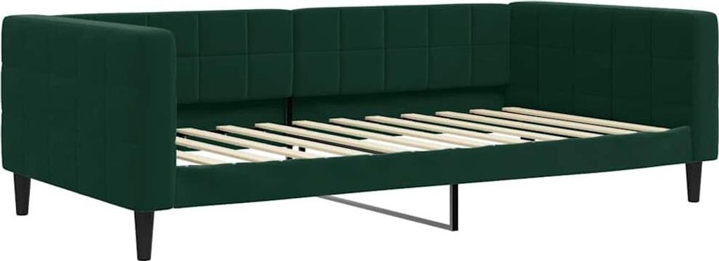 vidaXL Tagesbett Dunkelgrün 100x200 cm Samt