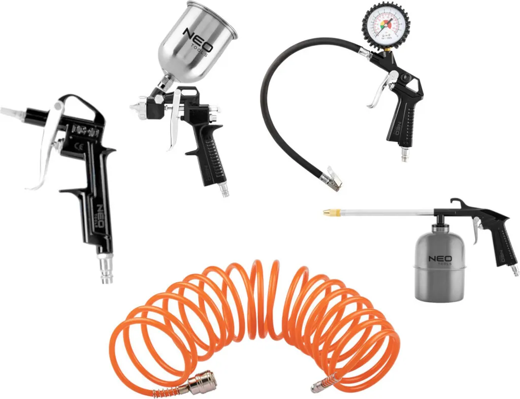 Kit pneumatique 5 pièces NEO TOOLS pour rénover et nettoyer sans effort
