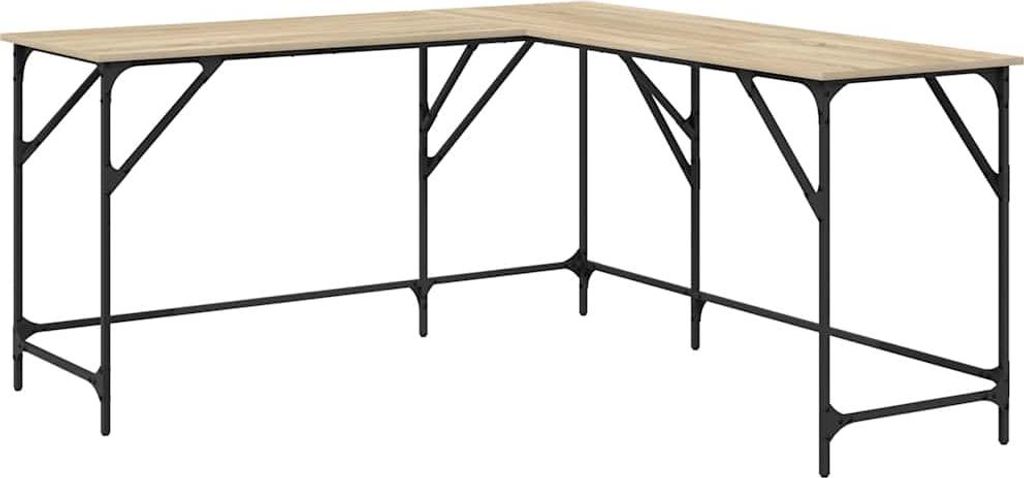 vidaXL Schreibtisch Sonoma-Eiche 149x149x75 cm Produktbild 