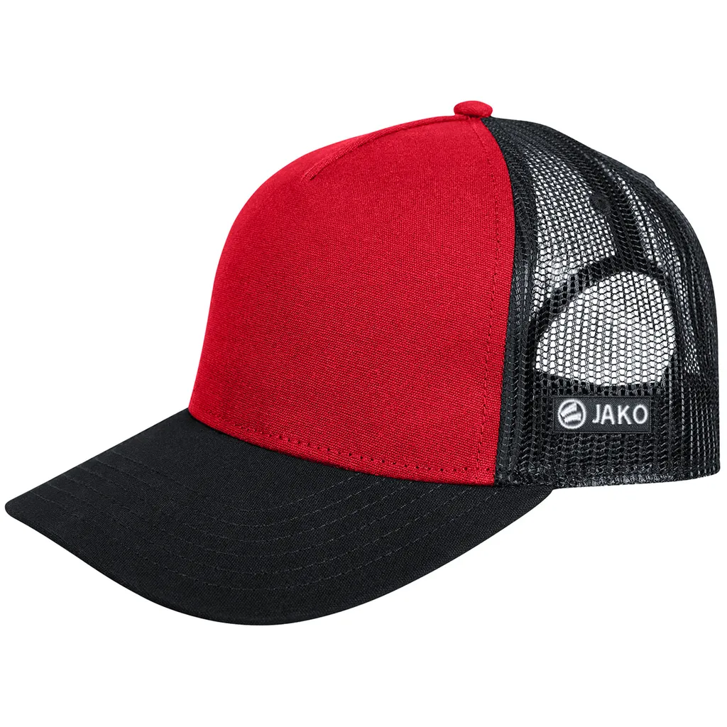 Casquette réglable JAKO Cap Club rouge et noir avec visière protectrice