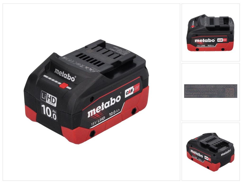 Metabo LiHD Batteria 18V - 10,0 Ah Li-Ion ( 625549000 ) - Immagine del prodotto 
