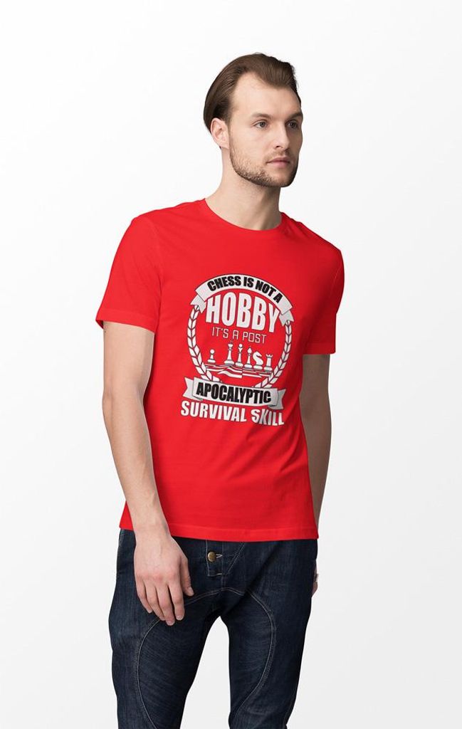 D&B Uni Polo ST00076 Chess Rot-Größe 3XL