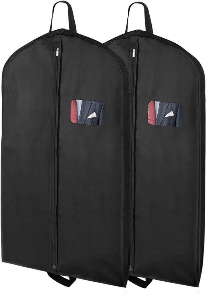 Housse de rangement respirante pour vêtement long, pack de 2 unités 60cm