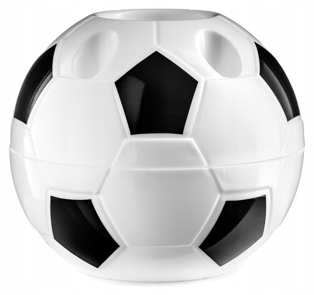 A product shot of a soccer ball-shaped holder.