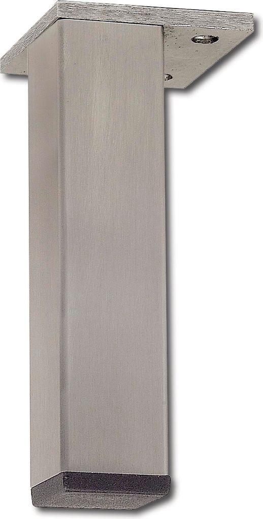 Dekorfuß Fix Fuß 30x30 mm Möbelfuß Möbelbeschlag L 120 mm Edelstahl gebürstet