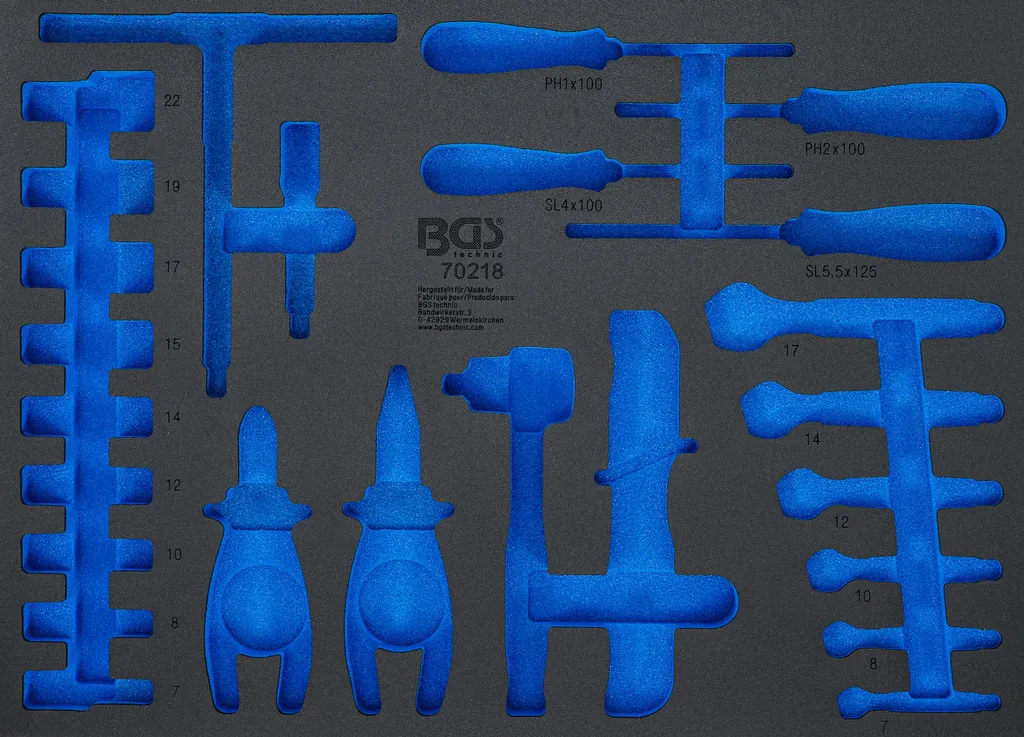 Aménagement de servante d'atelier BGS module vide 3/3 modèle 7130-1