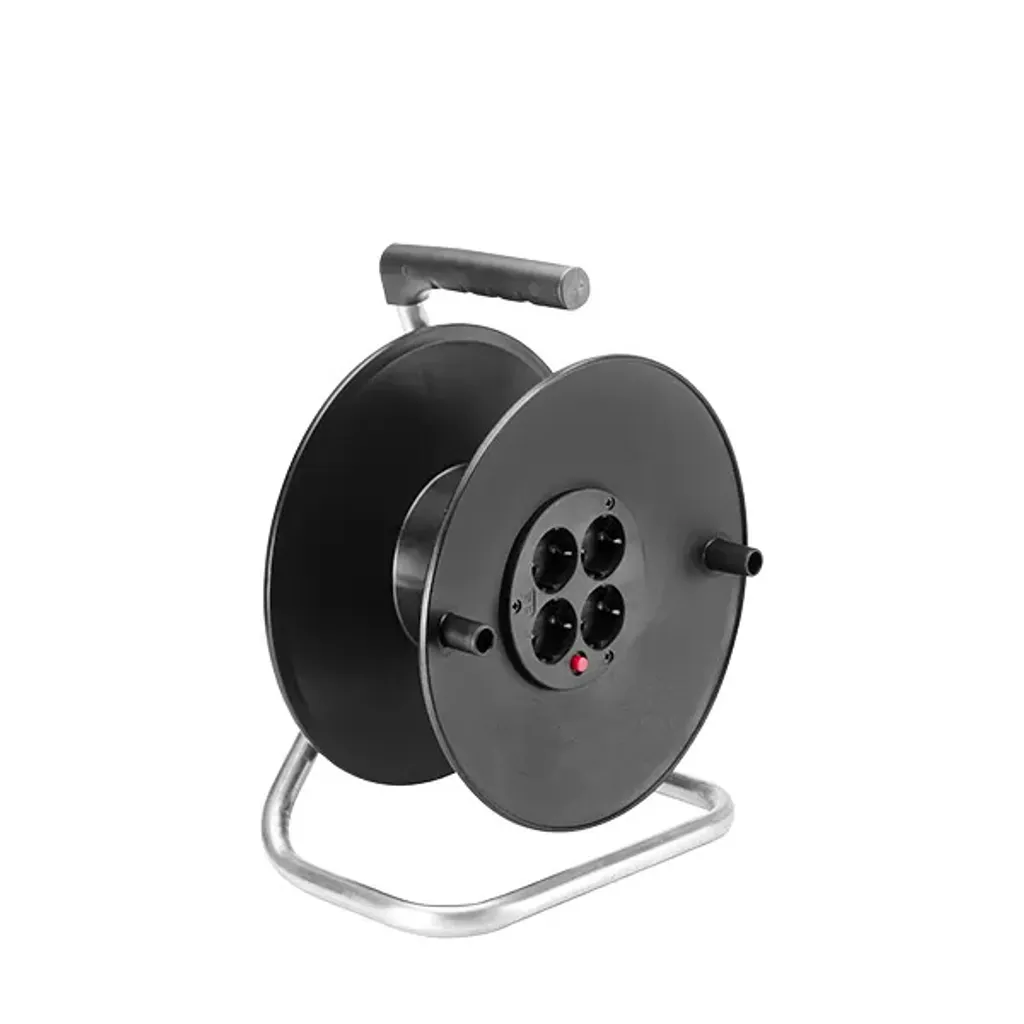 Bachmann 396.181 Avvolgicavo Plastica Vuoto 4 Prese - Alta Resistenza
