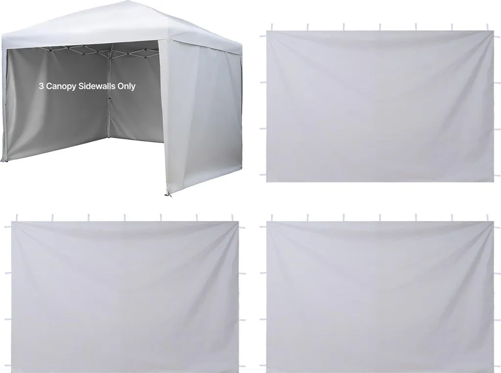 Parois de Tonnelle avec Protection UV et Revêtement PU Blanc 3 x 3 m