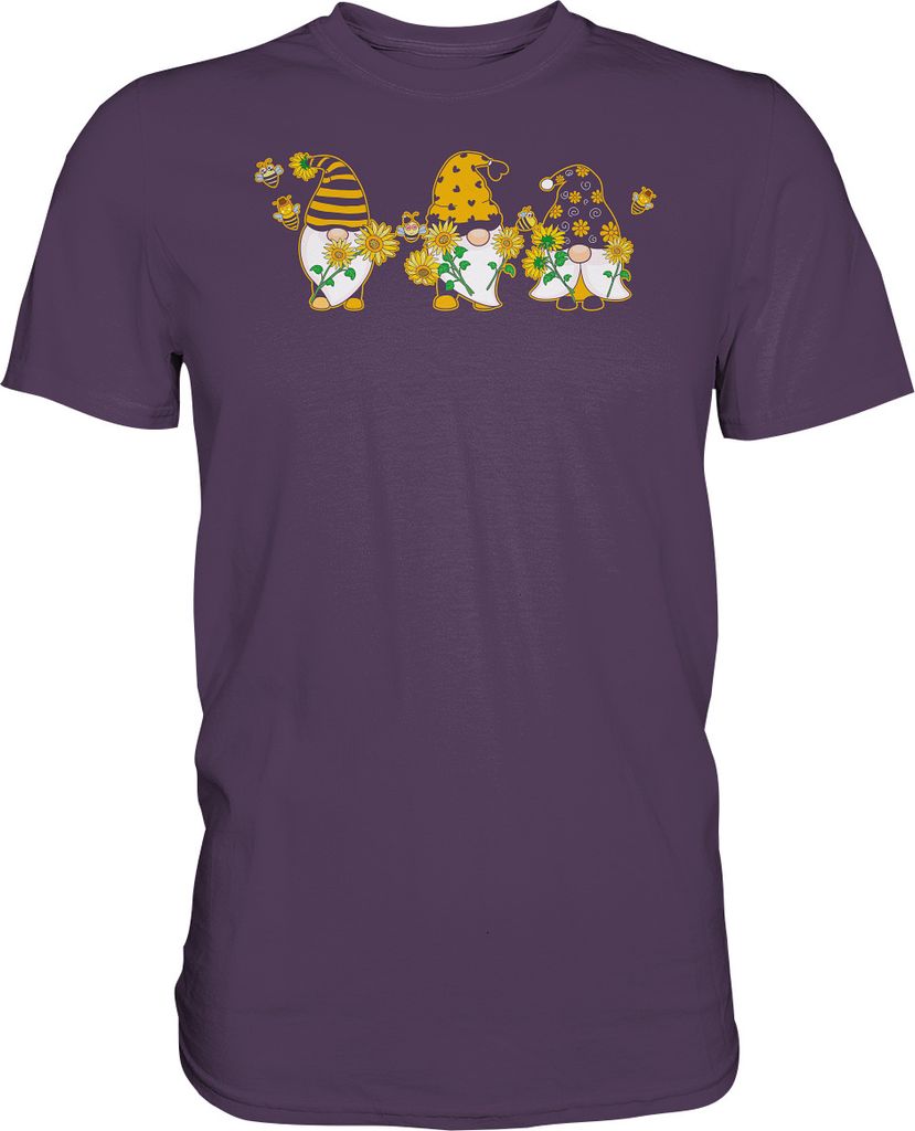 Gartenzwerge Sonnenblumen T-Shirt Garten Motiv Gärtner Produktbild 