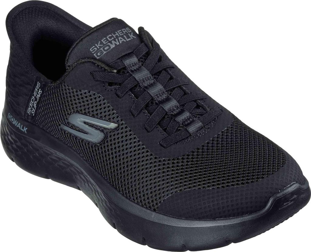 SKECHERS SLIP INS GO WALK Flex - Grand Entry Sneakers Damen schwarz 124836 BBK, Schuhgröße:40 EU