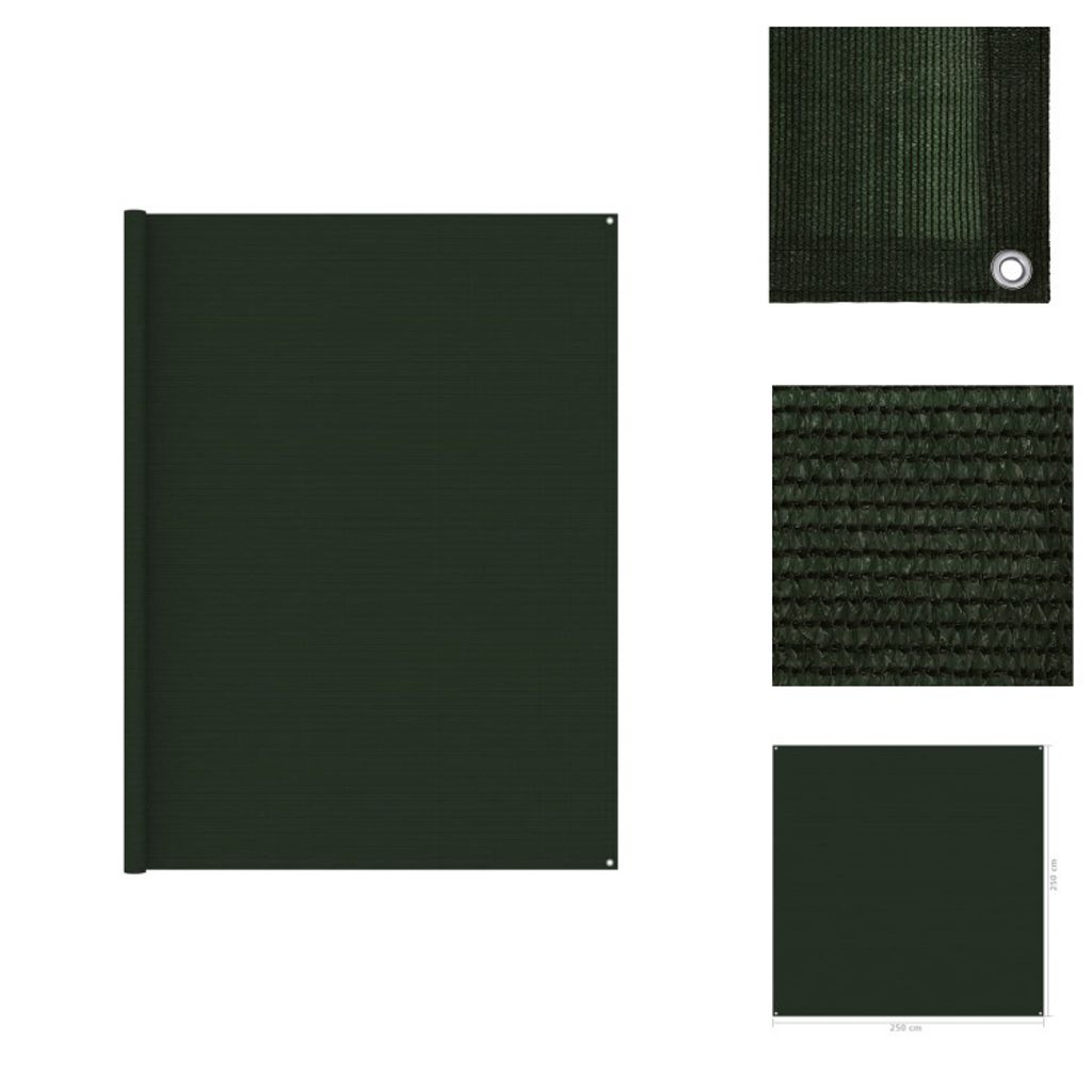 vidaXL Zeltteppich 250x250 cm Dunkelgrün - Zeltzubehör