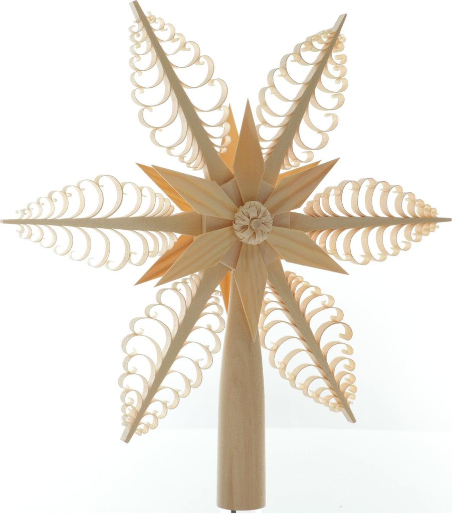 Baumschmuck Christbaumspitze el Beleuchtet Mittig Stern(Beidseitig) BxHxT=26x26x7cm NEU