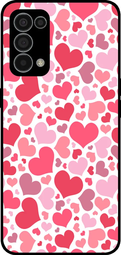 Cover Oppo Reno 5 Cuori Smartphonica: Protezione TPU Morbida per Bambini