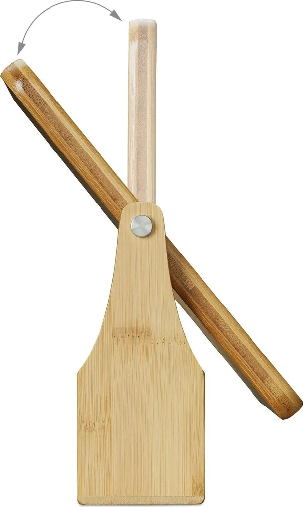 Miroir de table rectangulaire en bois de bambou avec support stable