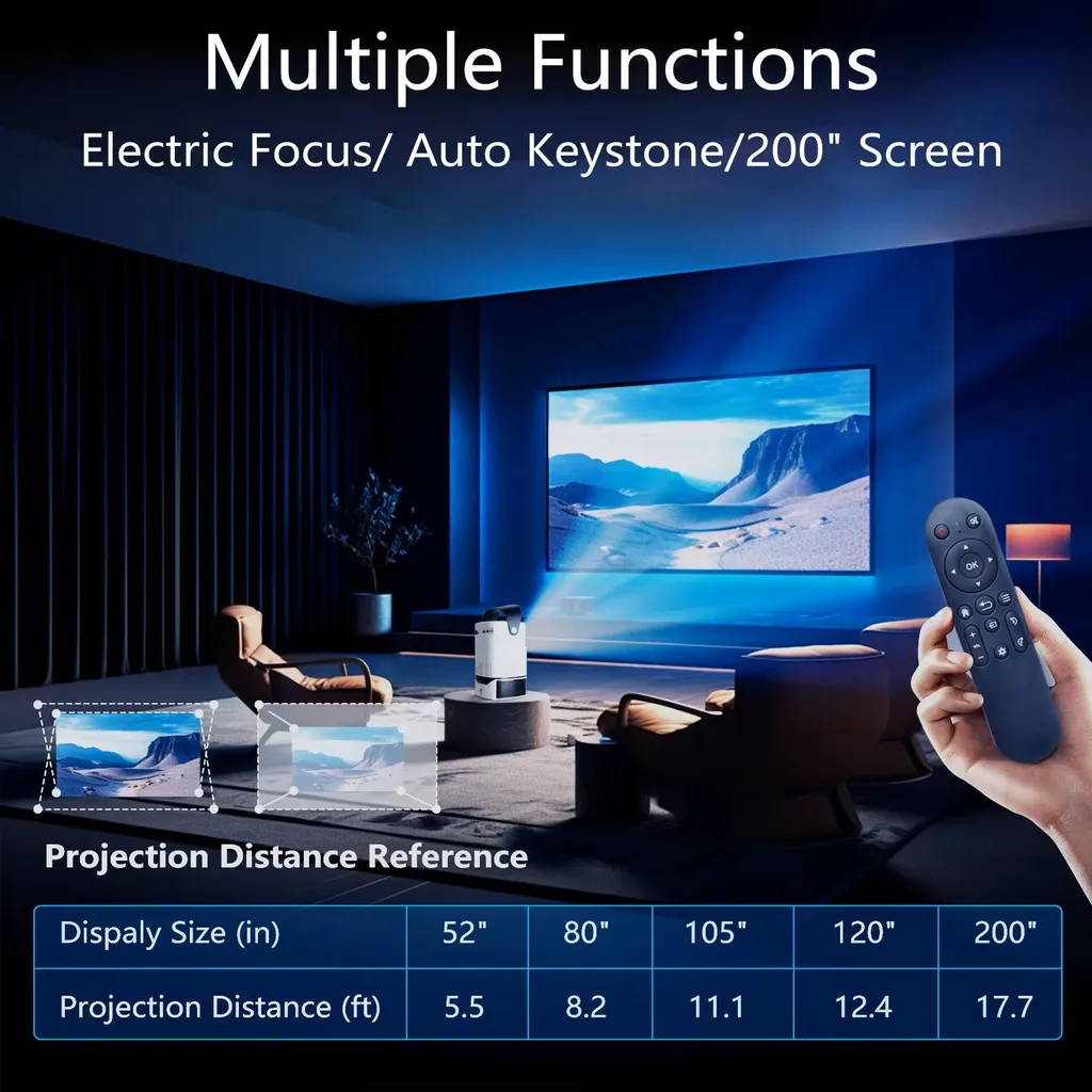 Projecteur 4K sans Déformation d'Image avec Correction Trapézoïdale - 3