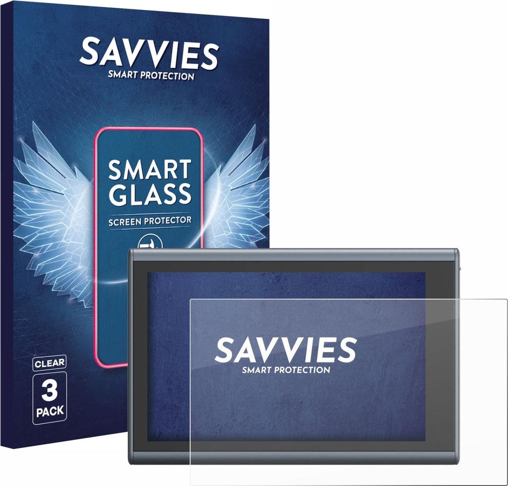 3x Savvies Schutzglas Folie für SmallRig Wireless Monitor 9H Panzer Schutzfolie Glas Displayschutz klar transparent