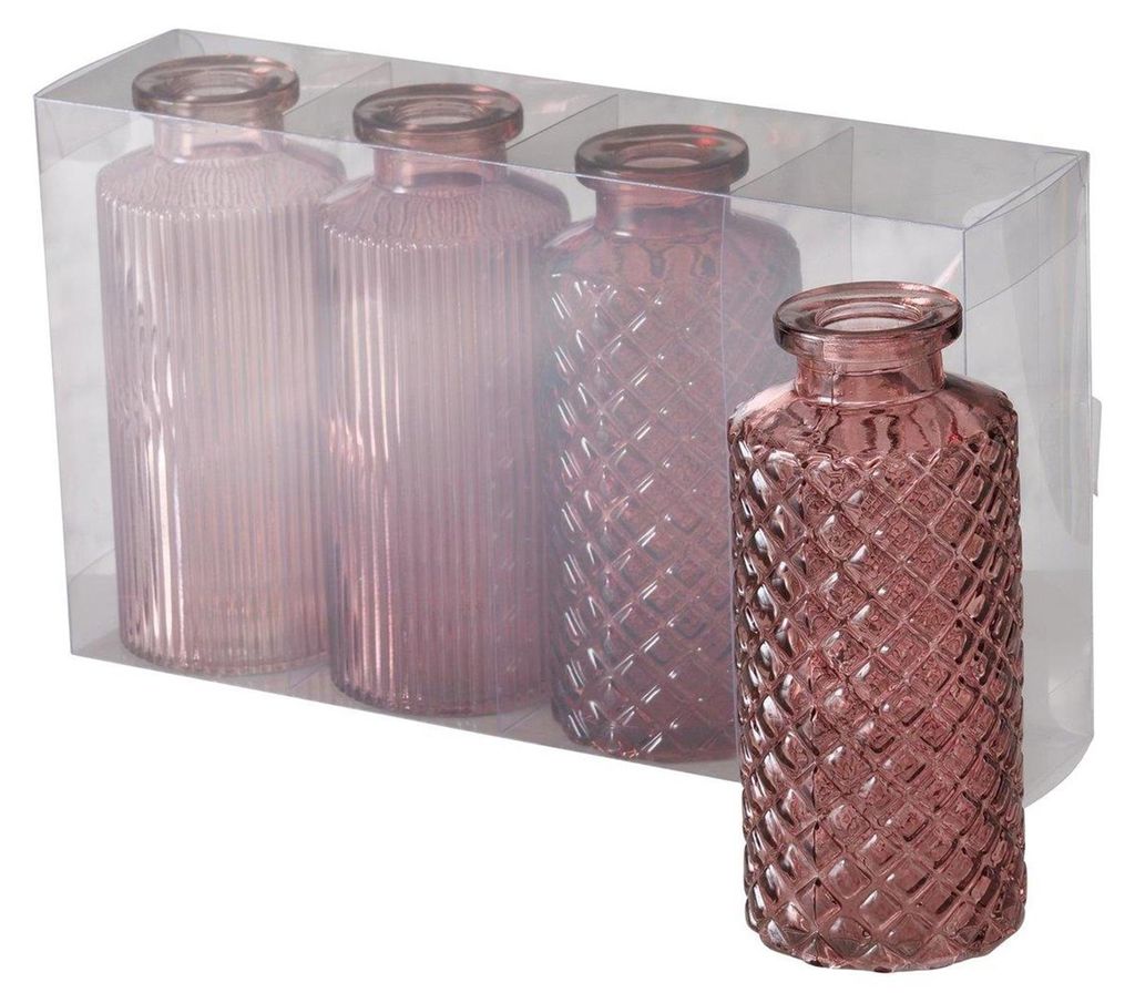 Boltze Vase Panja (4 pièces, couleur rose foncé/rose clair, Image du produit 