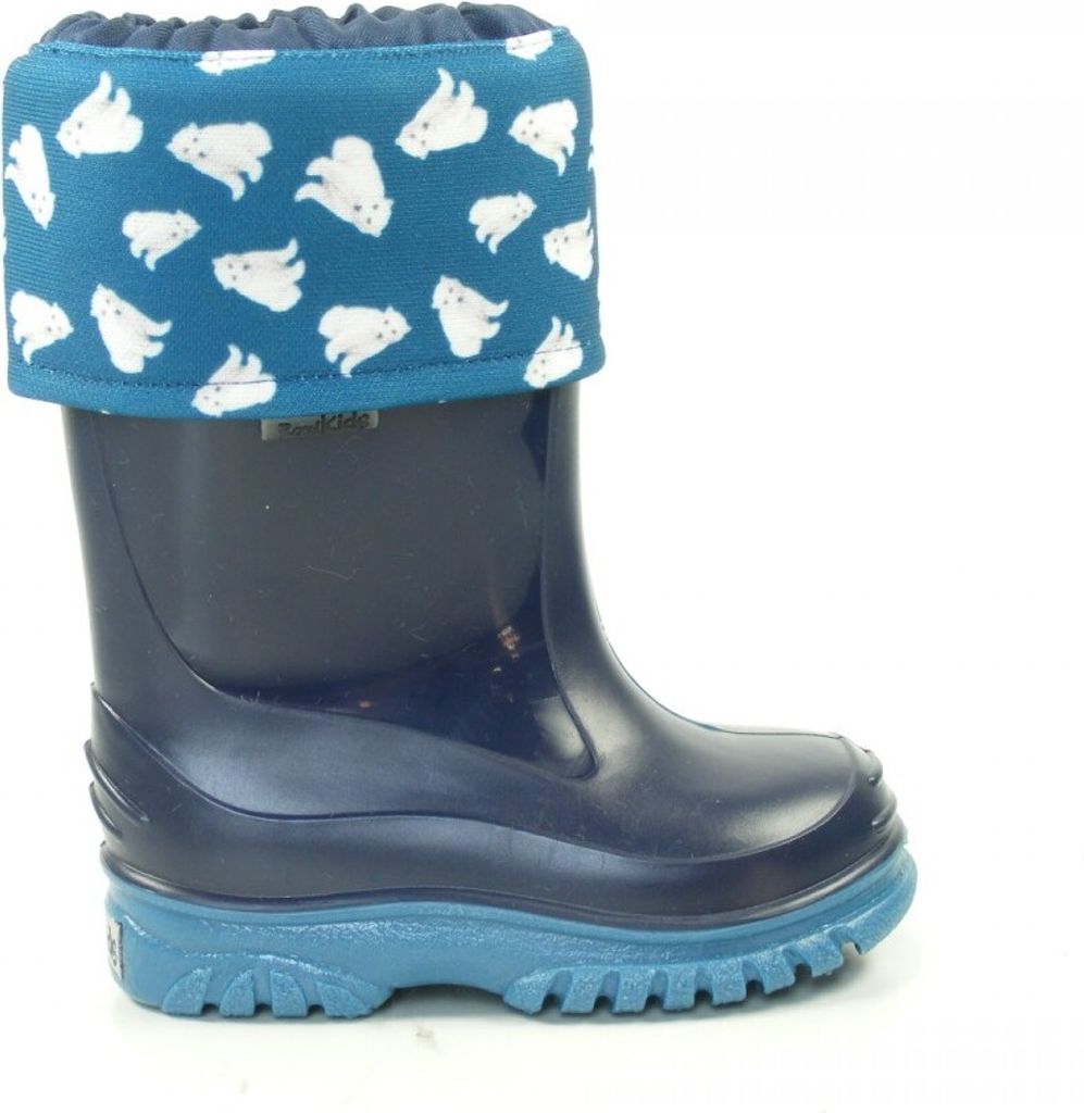 Romika 05010 Eisbär Kinder Gummistiefel Warmfutter, Größe:33, Farbe:Blau