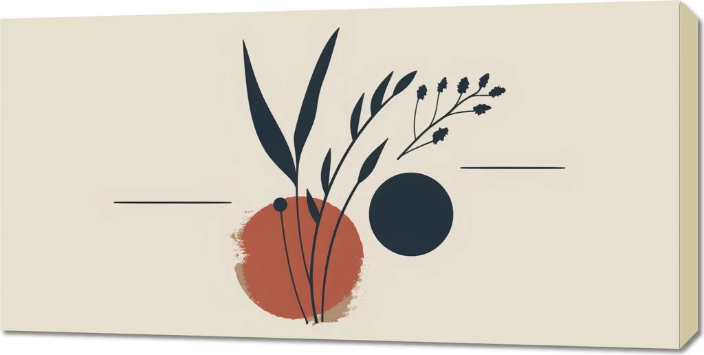 Quadro Zen Botanico 100x50 - Stampa su Tela Natura Rilassante