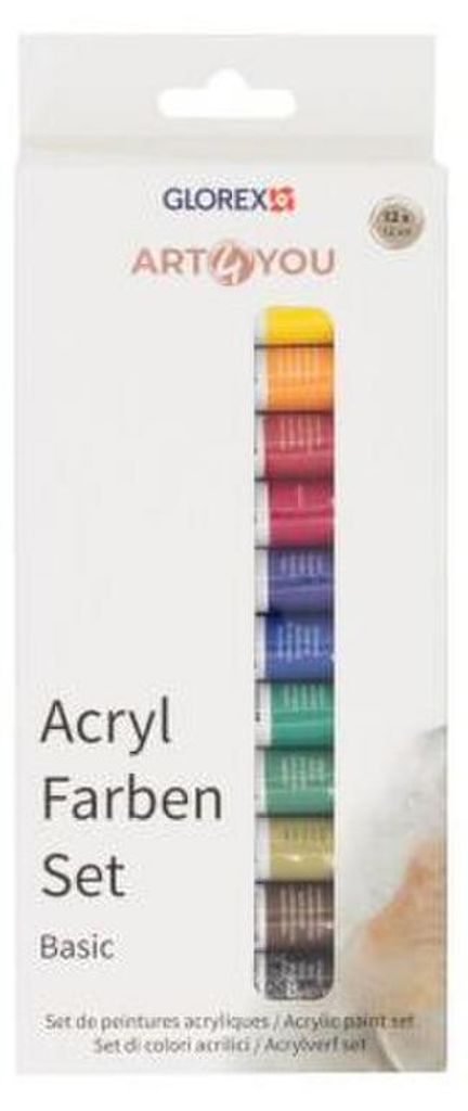Acrylfarben-Set Basic 12 Stück, je 12ml