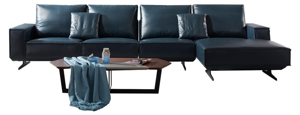 Leder Garnitur Sofa Couch Eck Wohn Zimmer Sitz Landschaft L Form Luxus Polster
