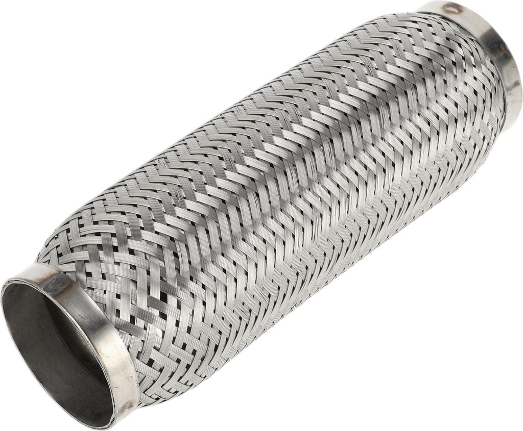 Auto Auspuff Flexrohr 2,83 Zoll Außendurchmesser Flexibles Geflochtenes Auspuffrohr | Universelles Flexibles Rohr Silberfarben 1 Stück