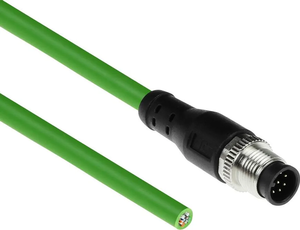 Cavo M12 8 Pin Schermato 3m ACT SC3805 - Guaina TPE Anti-Interferenza