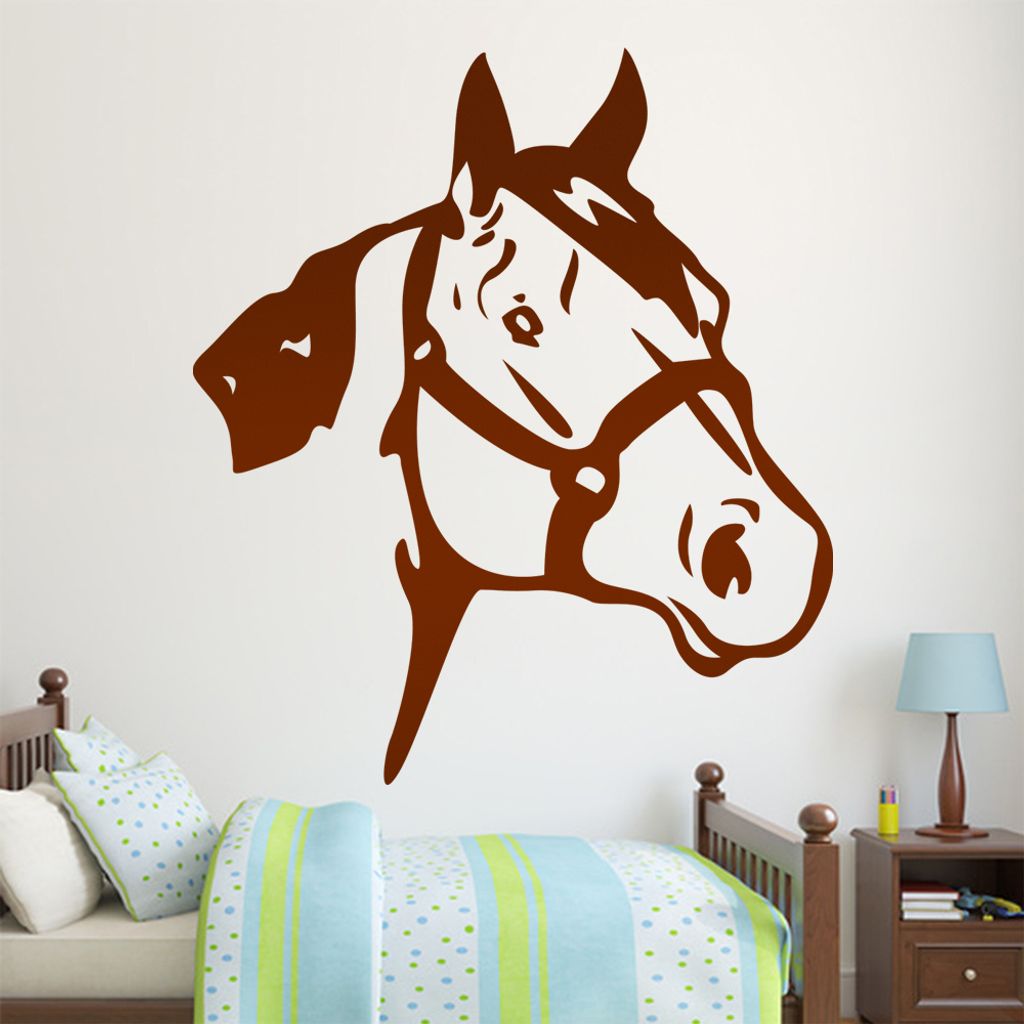 hauptsachebeklebt KIWISTAR Pferd Kopf - Reiten Stute Hengst Mähe Wandtattoo in 6 Größen - Wandaufkleber Wall Sticker - Dekoration, Küche, Wohnz...