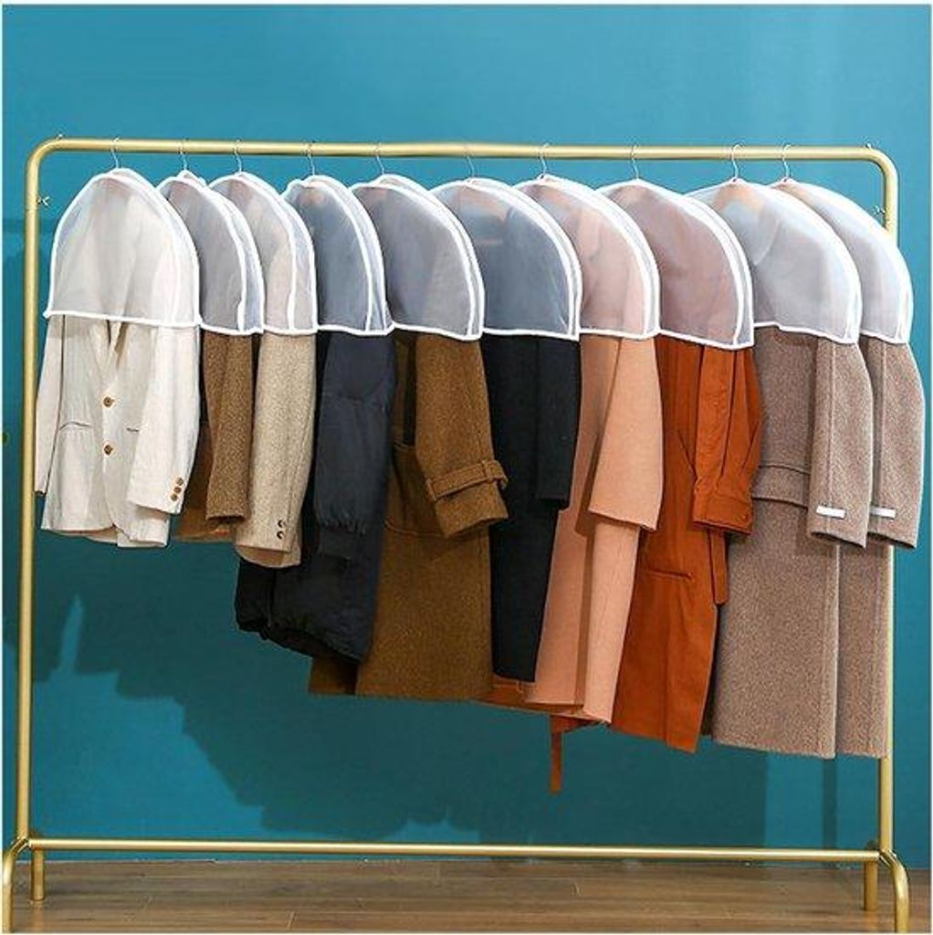 Kleiderschutzbeutel 10 Stück - Wasbare Kleiderschutzbeutel aus Robustem Peva für Abendjacketts, Blazers, Hemden & Röcke - Staub-, Schmutz- & Feu...