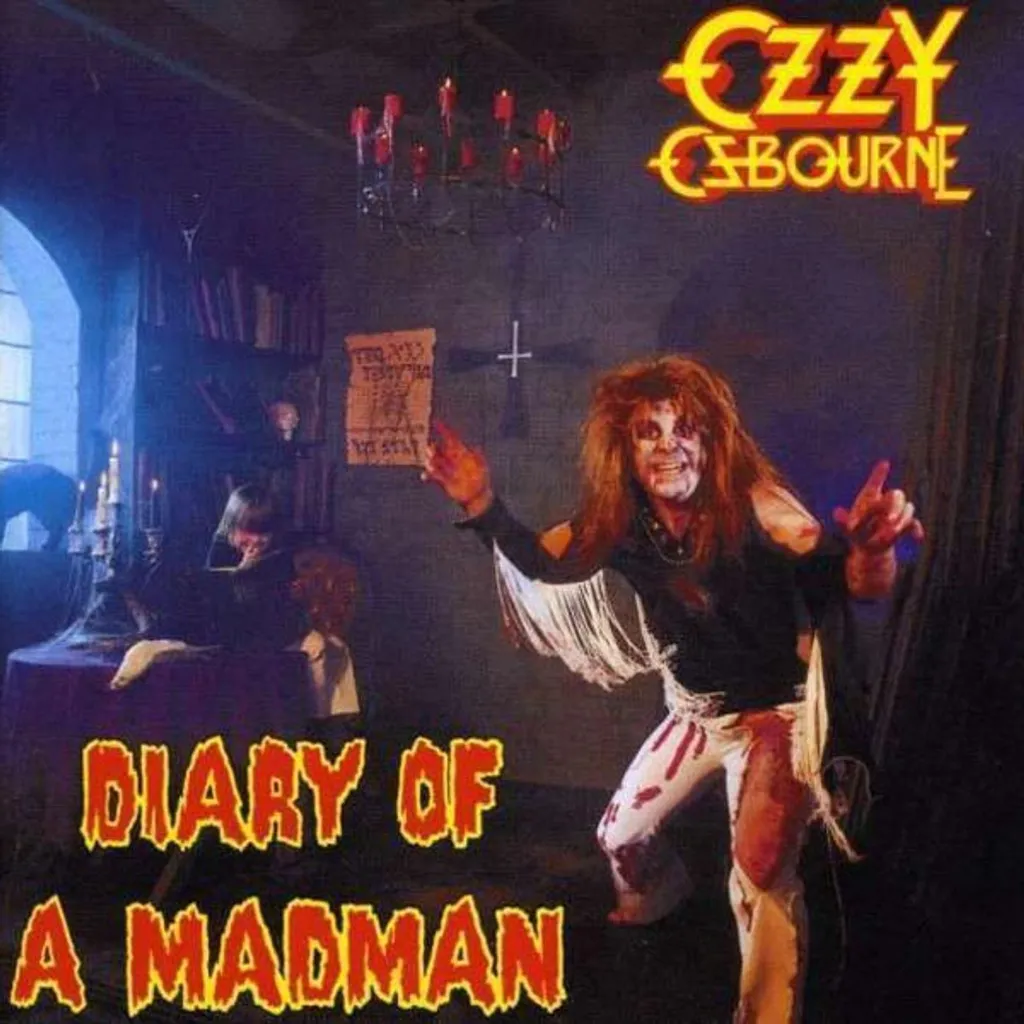 Vinyle Ozzy Osbourne Diary Of A Madman LP marbré rouge et noir